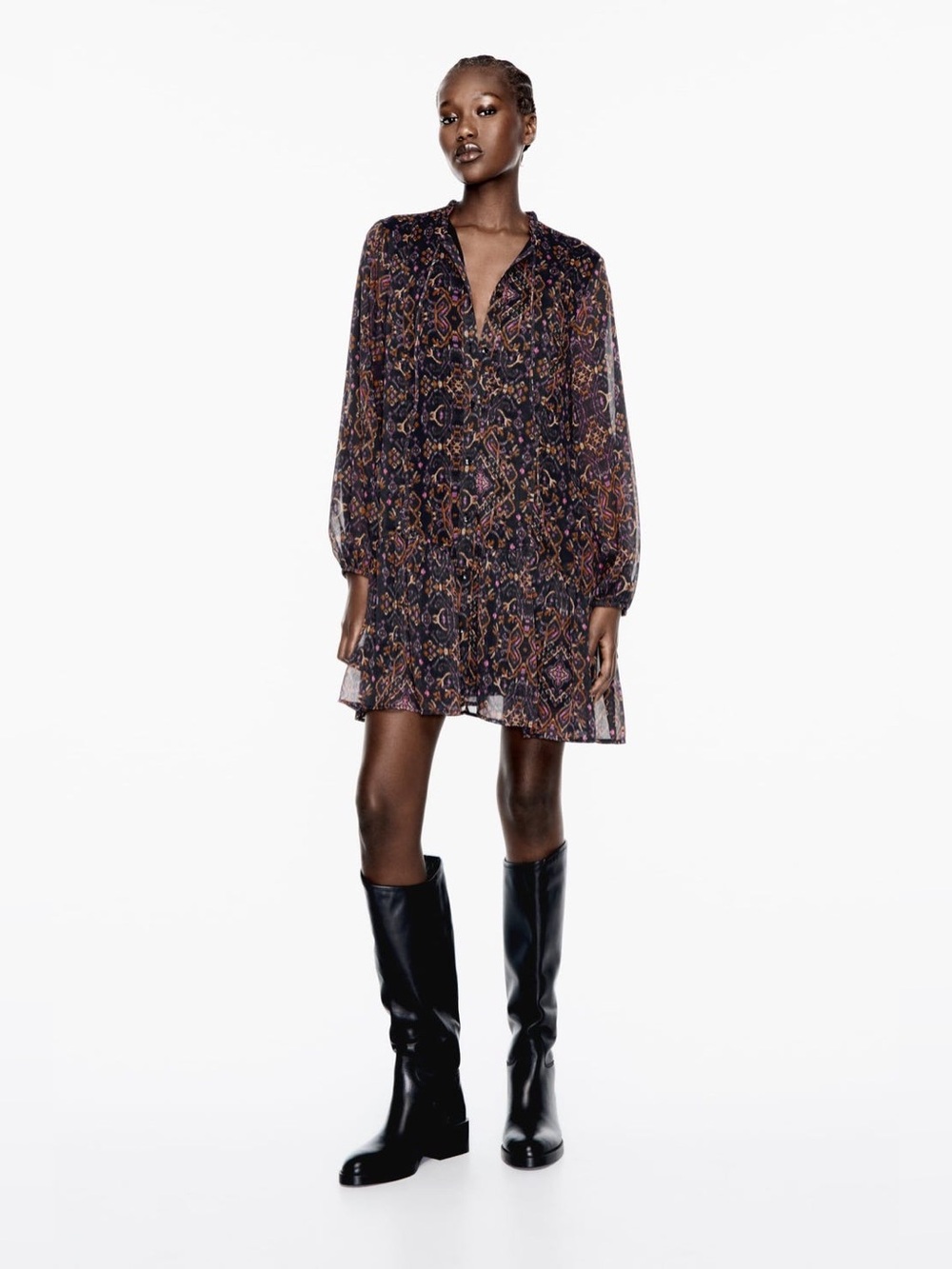 ZARA Ruffle Mini Dress